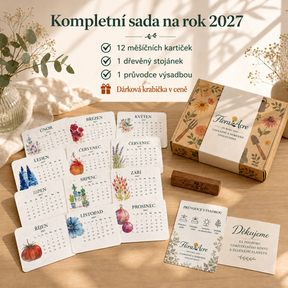 🌱 Kalendář se semínky k zasazení na rok 2027 🍈 – Rok plný krásy, na každé stránce nový život! 🌸🎁