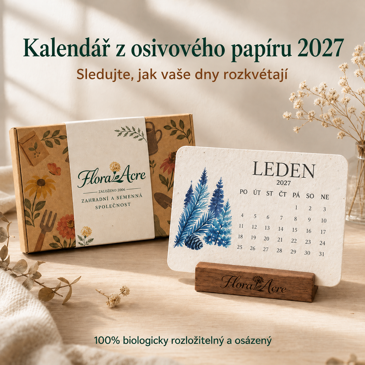 🌱 Kalendář se semínky k zasazení na rok 2027 🍇 – Rok plný krásy, s novým životem na každé stránce! 🌸🎁