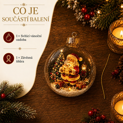 🎄 Ragyogó Karácsonyi Mesedísz🍈 – Világító Miniatűr Ünnepi Jelenet Meleg LED Fénnyel✨