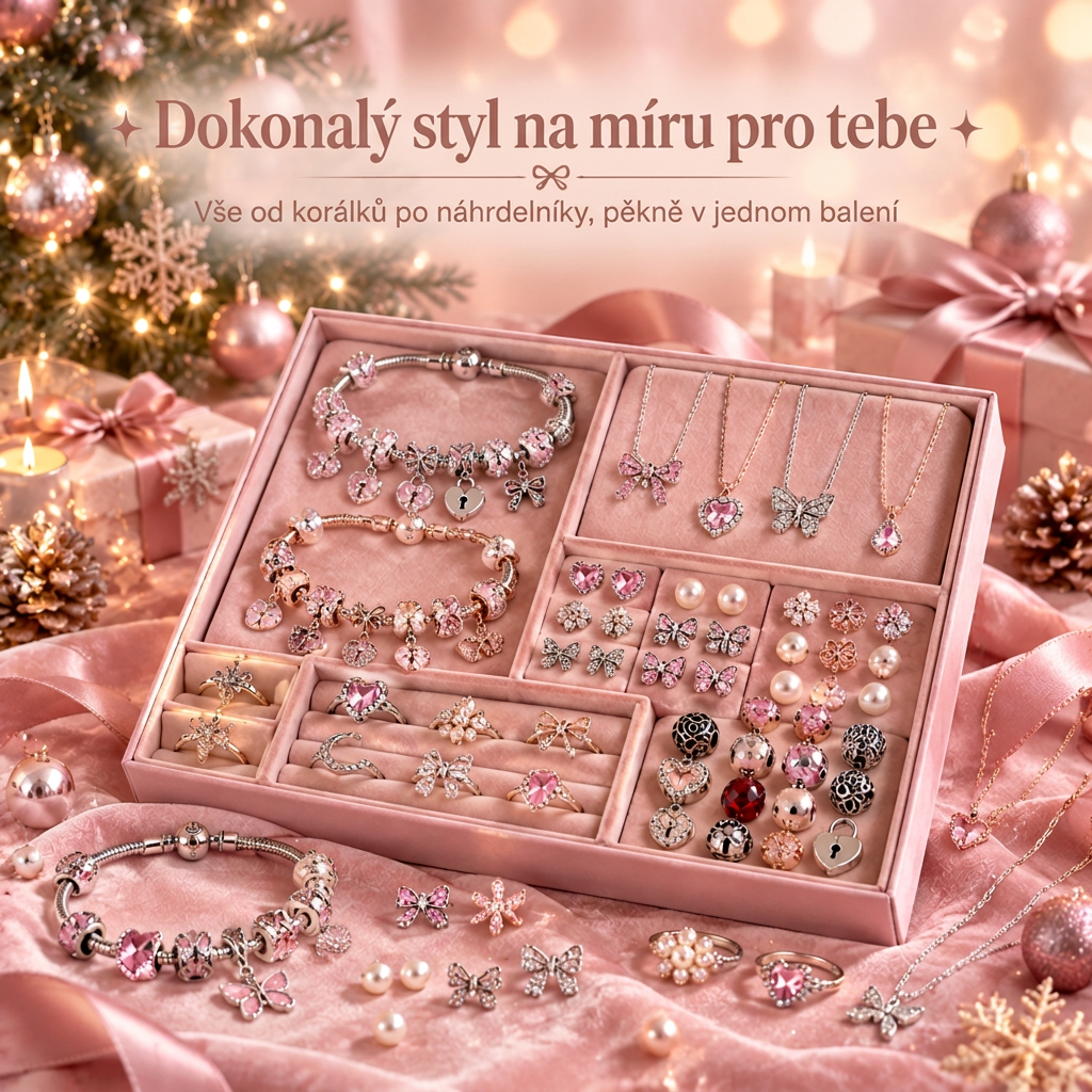 🎄 Vánoční adventní kalendář se šperky pro ženy 2026 🍇– 24 dní plných překvapení: přívěsky, náramek a náhrdelník v dárkové sadě ✨
