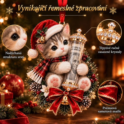 🎁 Roztomilá vánoční ozdoba se zvířátkem na peněžní dárek – dekorace na stromeček 🎄💵