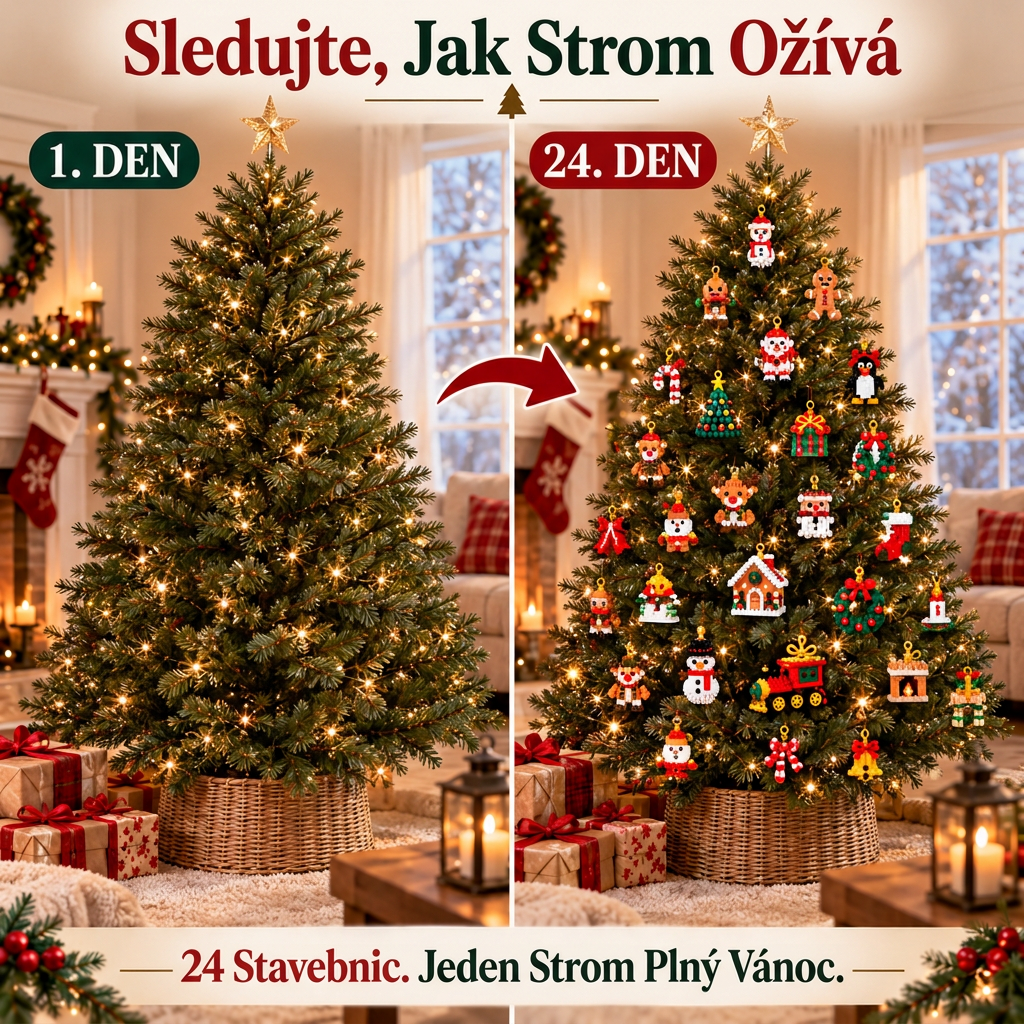 🎅🔥 POSLEDNÍ DEN: 50% SLEVA 🍈 Vánoční stavebnicový adventní kalendář pro celou rodinu! 💎