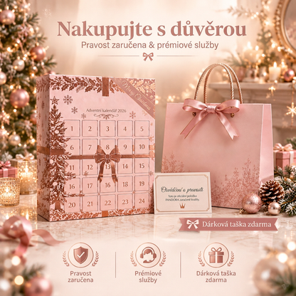 🎄 Vánoční adventní kalendář se šperky pro ženy 2026 🍇– 24 dní plných překvapení: přívěsky, náramek a náhrdelník v dárkové sadě ✨