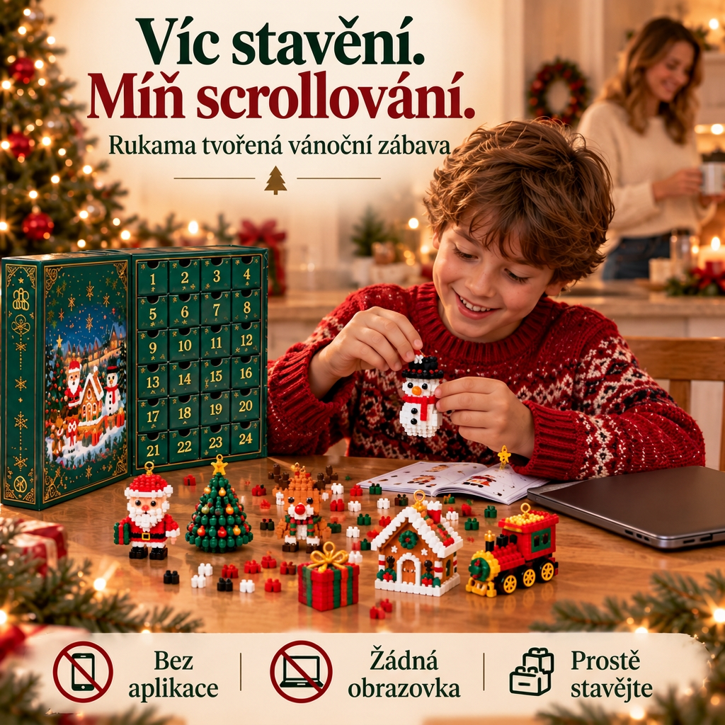 🎅🔥 POSLEDNÍ DEN: 50% SLEVA 🍇 Vánoční stavebnicový adventní kalendář pro celou rodinu! 💎