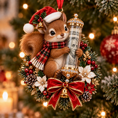 🎁 Roztomilá vánoční ozdoba se zvířátkem na peněžní dárek – dekorace na stromeček 🎄💵